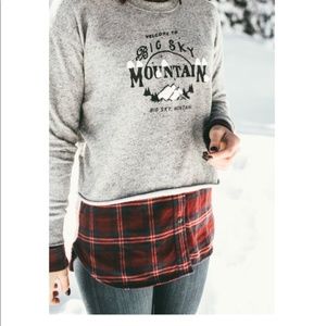 Madewell Big Sky Mountain Crop Sweatshirt XXS
